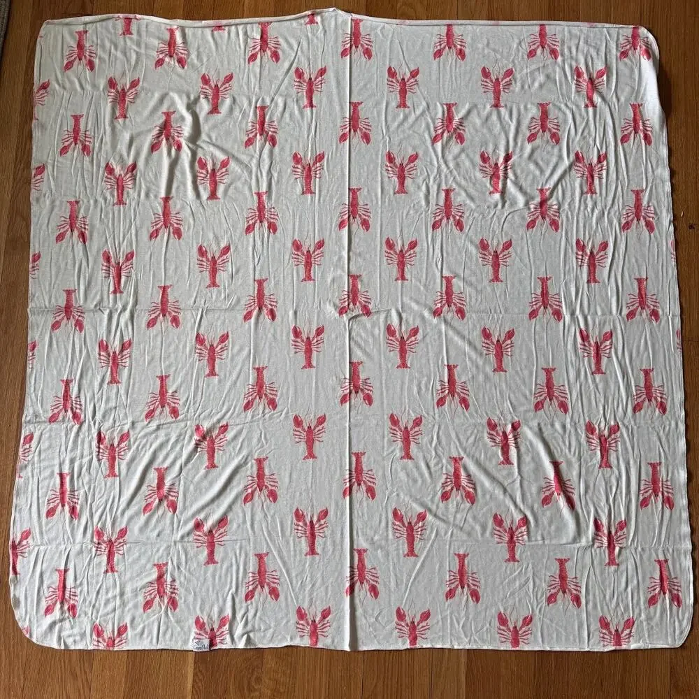Copper Pearl Lobster Print Baby Blanket Swaddle